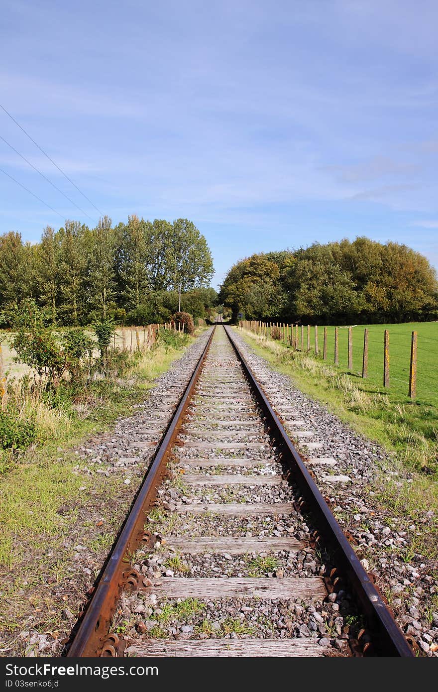 Converging Railway Tracks