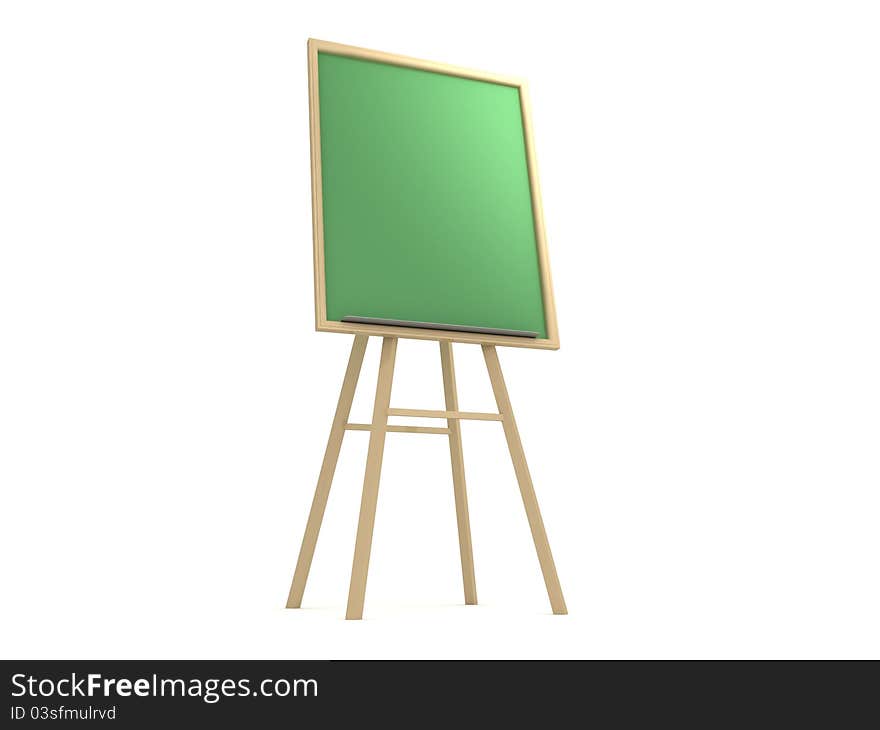 School green board over white background