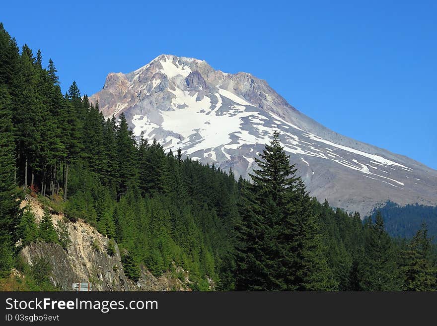 The tallest mountain in Oregon. The tallest mountain in Oregon