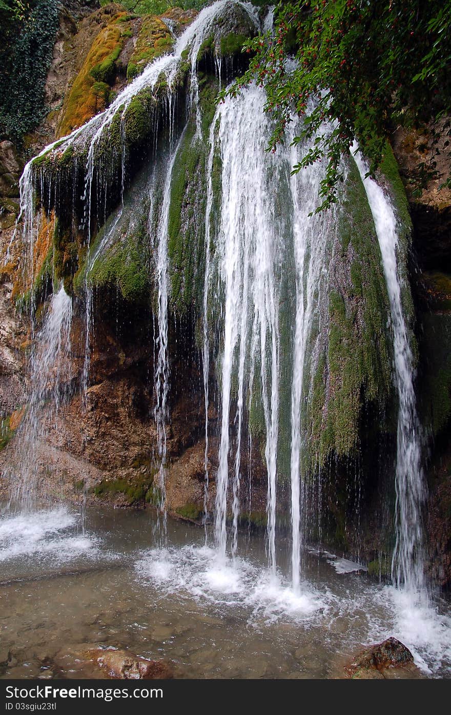 Waterfall in forest near Yalta, Ukraine