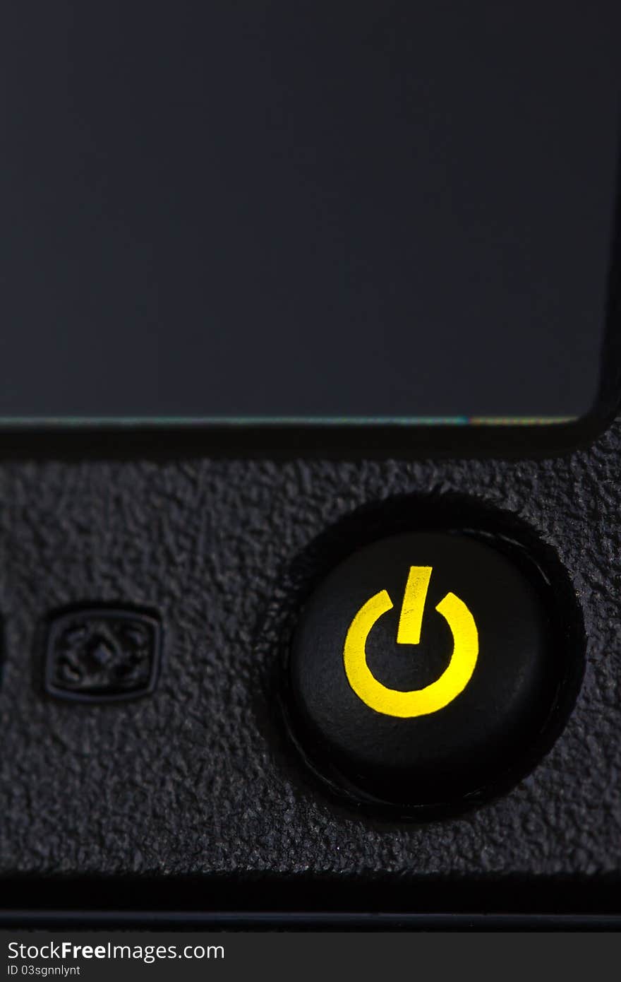 Power button with green light