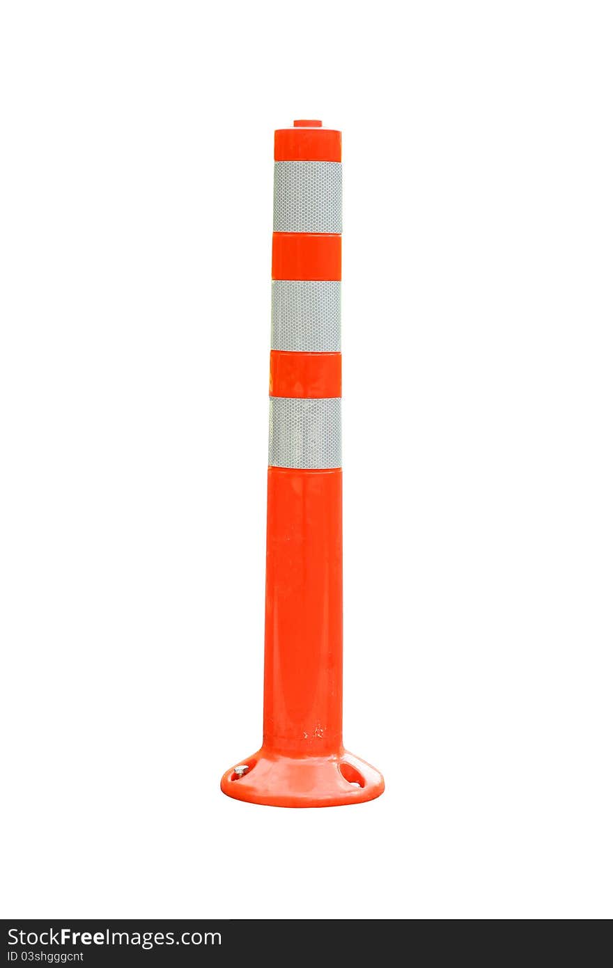 The traffic Pole on white background