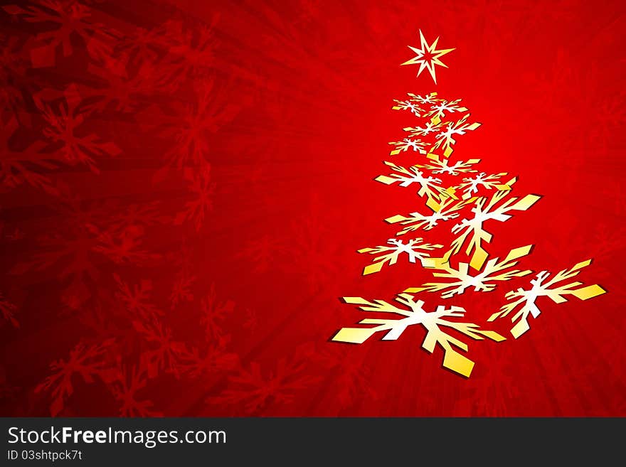 Graphic illustration of Christmas Tree