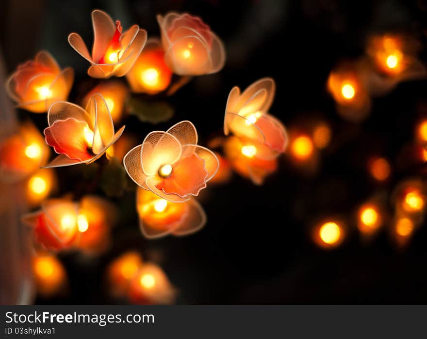 Beautiful candle with dark background