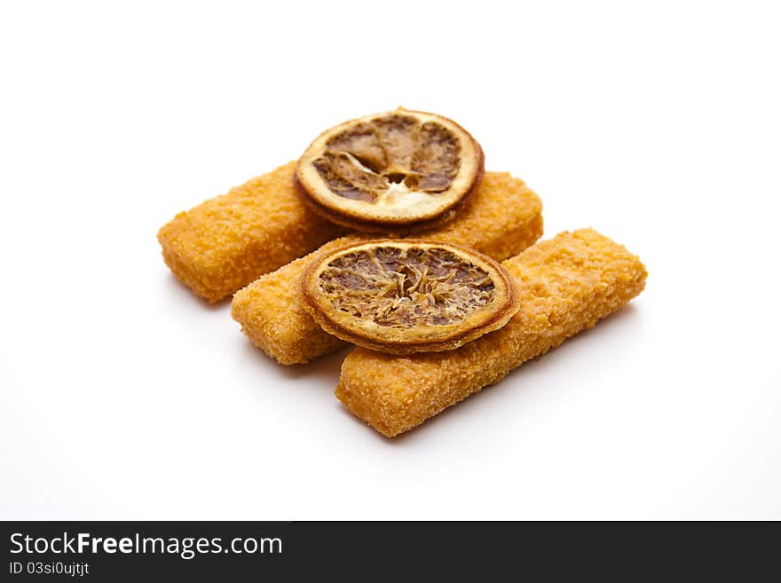 Fish finger with lemon