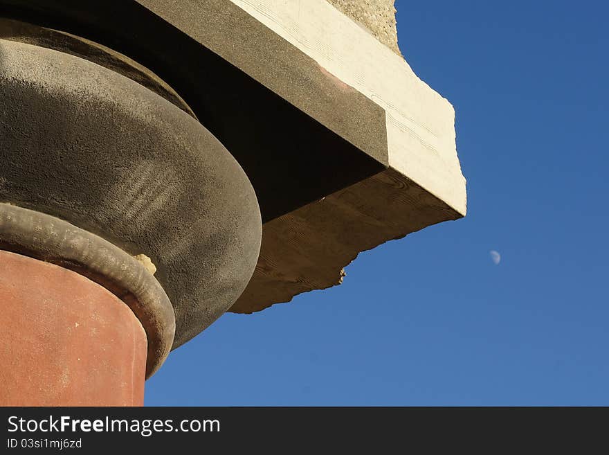 Minoan column of Knossos, Greece. Minoan column of Knossos, Greece