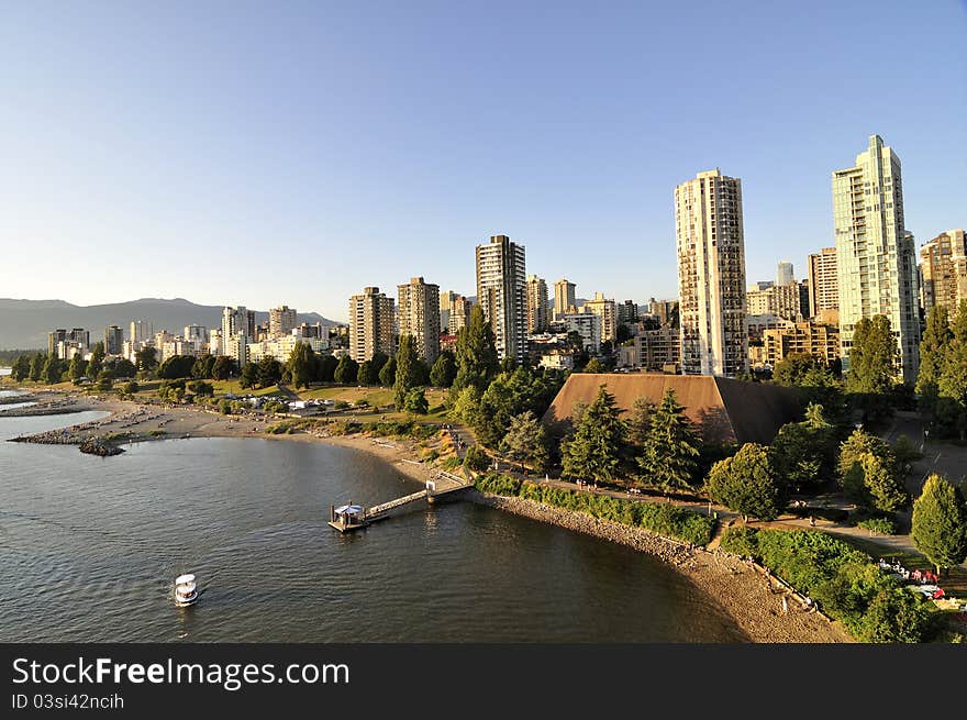 Residential Area By The Water Of Burrard Inlet