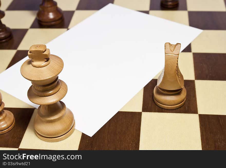 Space blank for your text on chessboard. Space blank for your text on chessboard