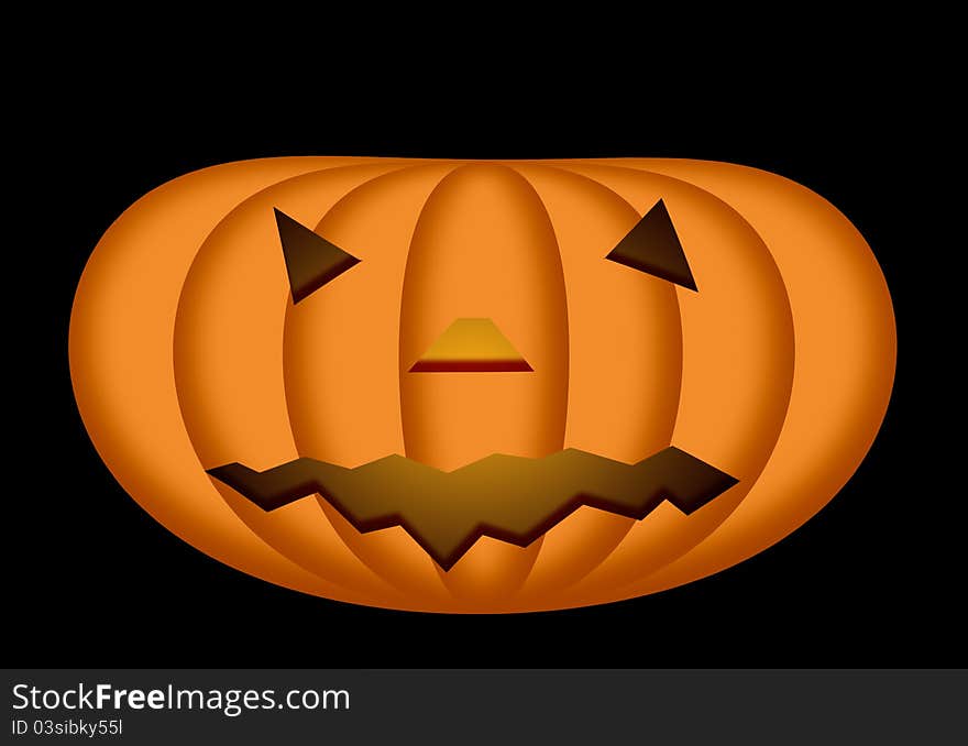 Halloween pumpkin on dark background