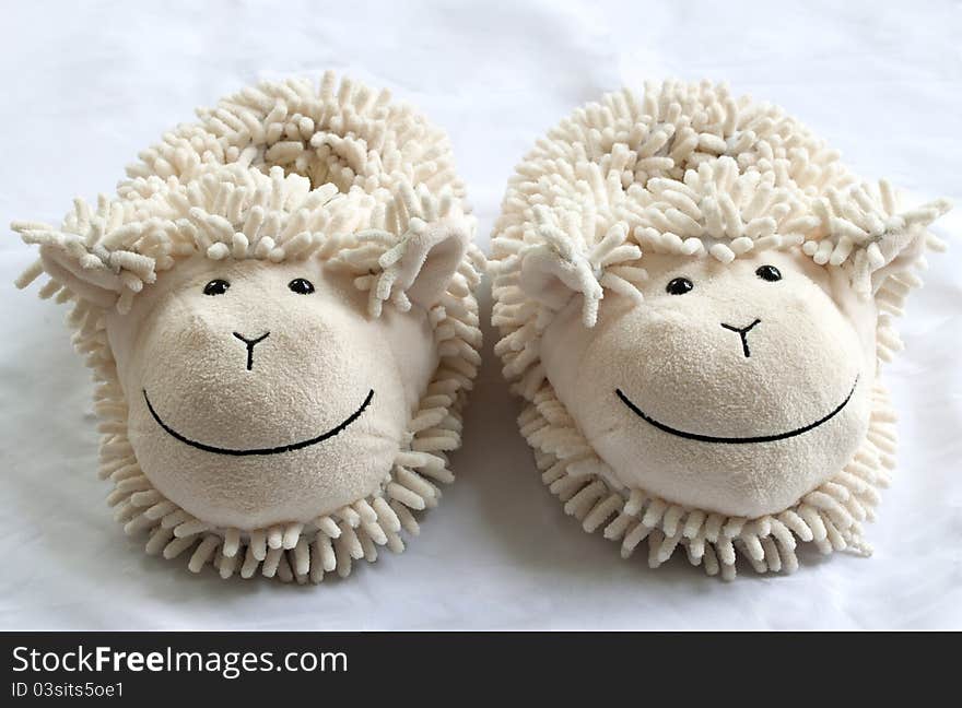 Bedroom slipper that made as a sheep