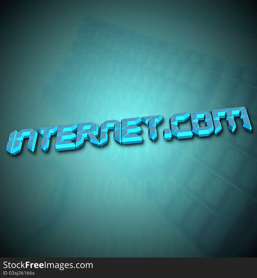 Web site and business 3d internet symbol.Internet technology concept