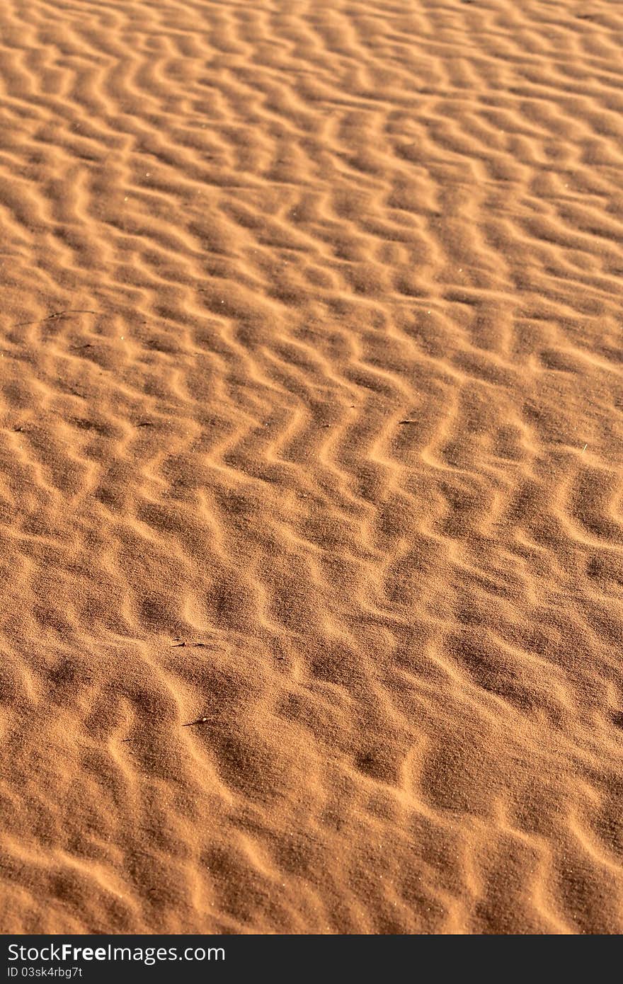 Soil detail of Sossusvlei sand dunes, Namib desert. Namibia