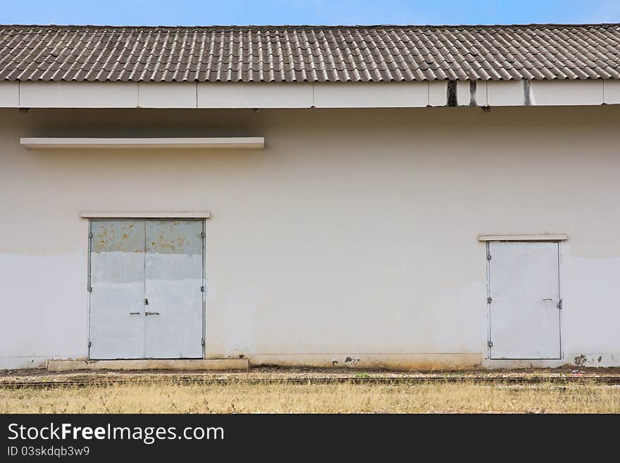 Detail of industrial storage unit. Detail of industrial storage unit