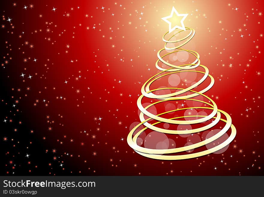 Graphic illustration of Christmas Tree