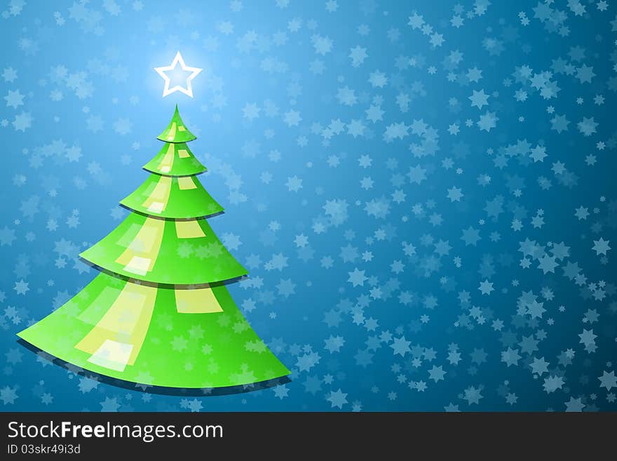 Graphic illustration of Christmas Tree