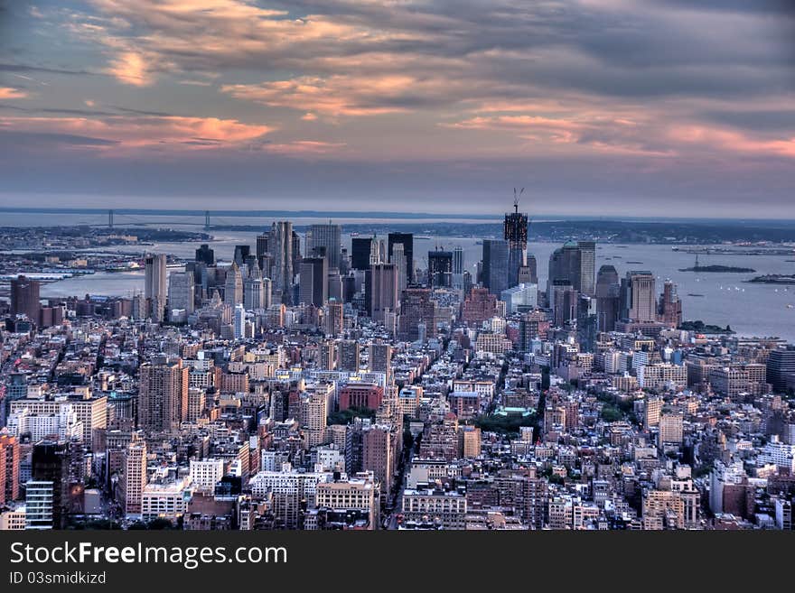 Manhattan From Empire State Building View