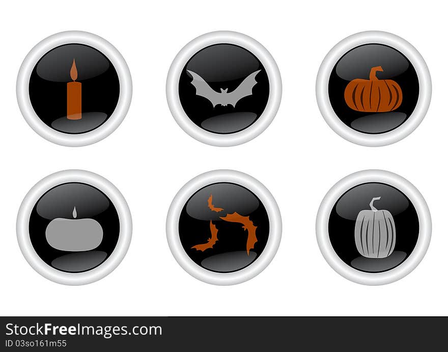 A set of icons for Halloween