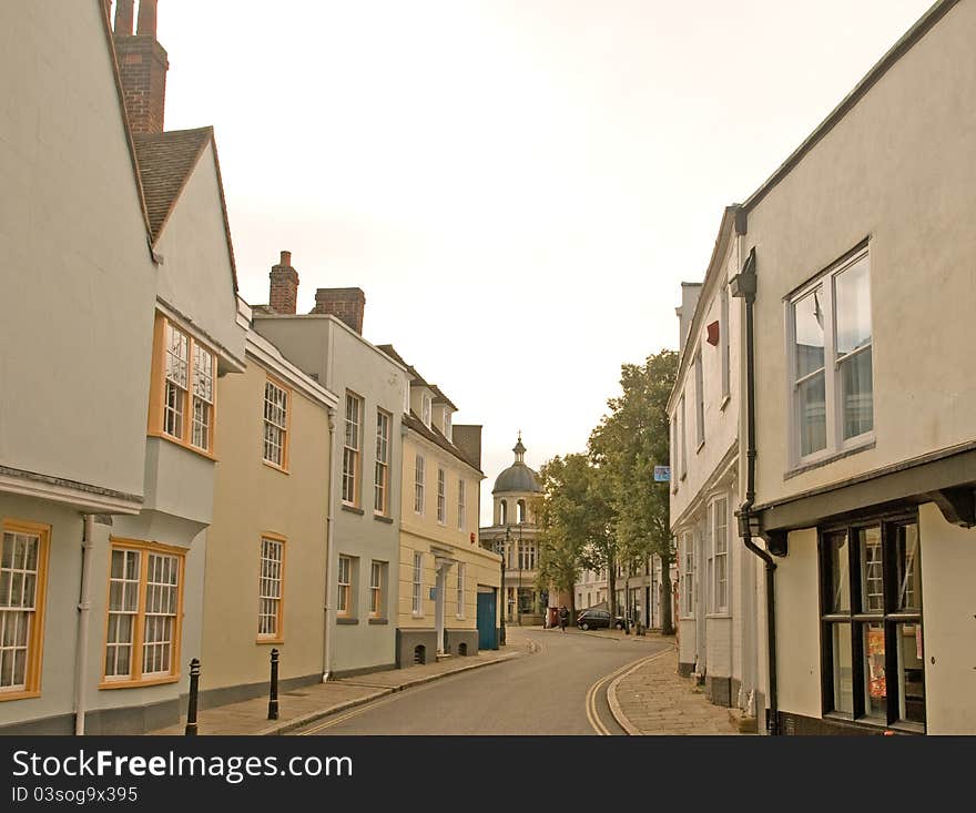 The buildings in the city of canterbury in england in kent. The buildings in the city of canterbury in england in kent