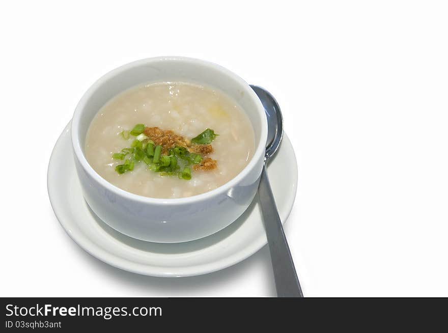 Picture of a cup of congee, rice porridge. Note: PNG or isolated image is available upon request. Picture of a cup of congee, rice porridge. Note: PNG or isolated image is available upon request