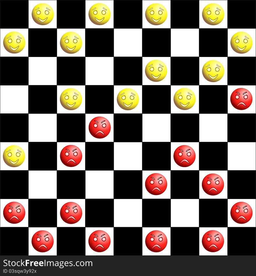 Red and yellow checkers