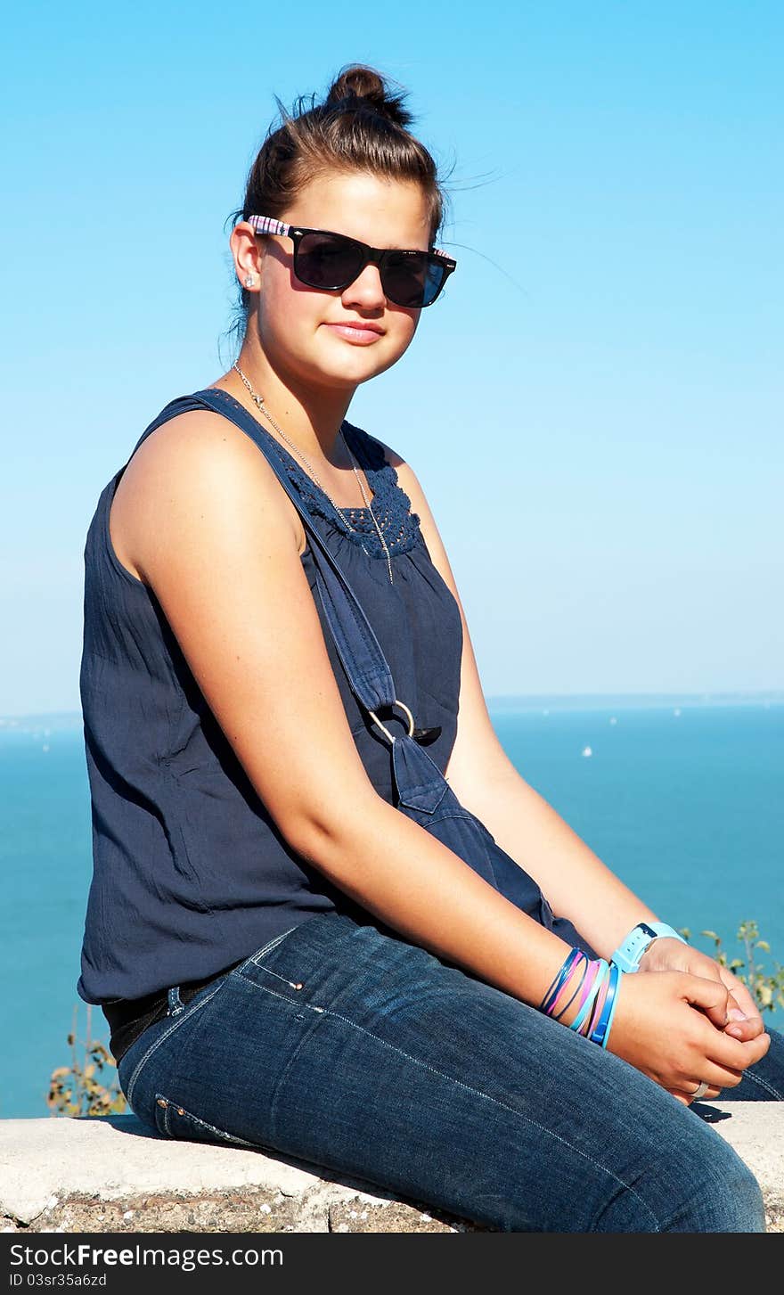 Attractive Teenager At Lake Balaton