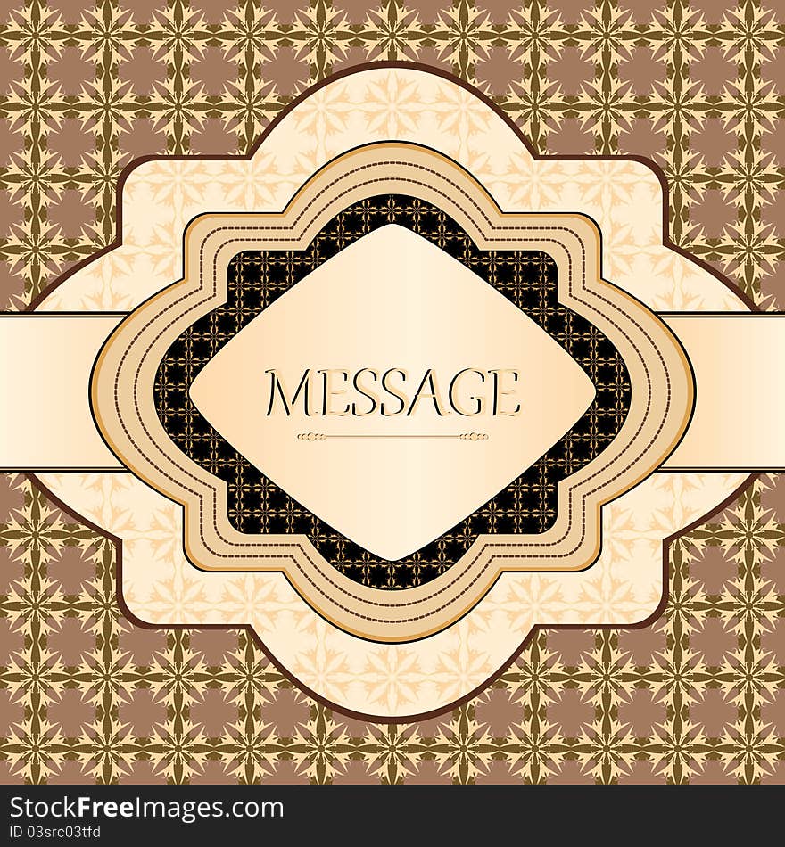 Frame over pattern background vector illustration