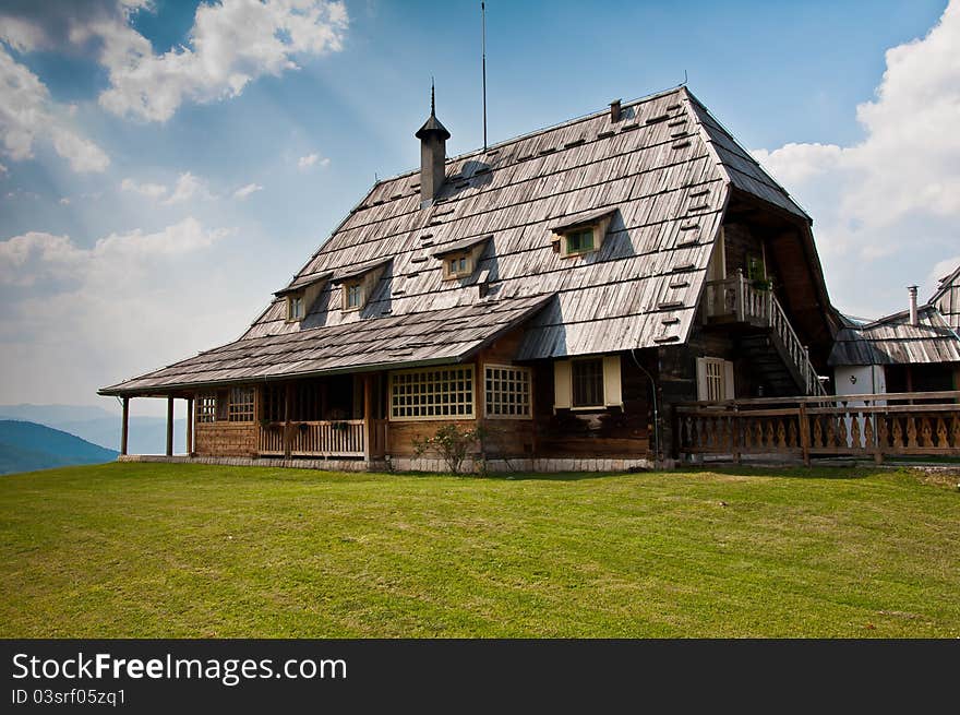 Traditional wooden mountain house in Zlatibor aria- Serbia. Traditional wooden mountain house in Zlatibor aria- Serbia