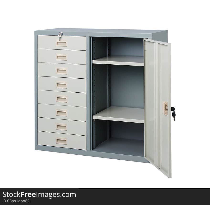 Nice empty and blank cabinet steel furniture for factory offices. Nice empty and blank cabinet steel furniture for factory offices