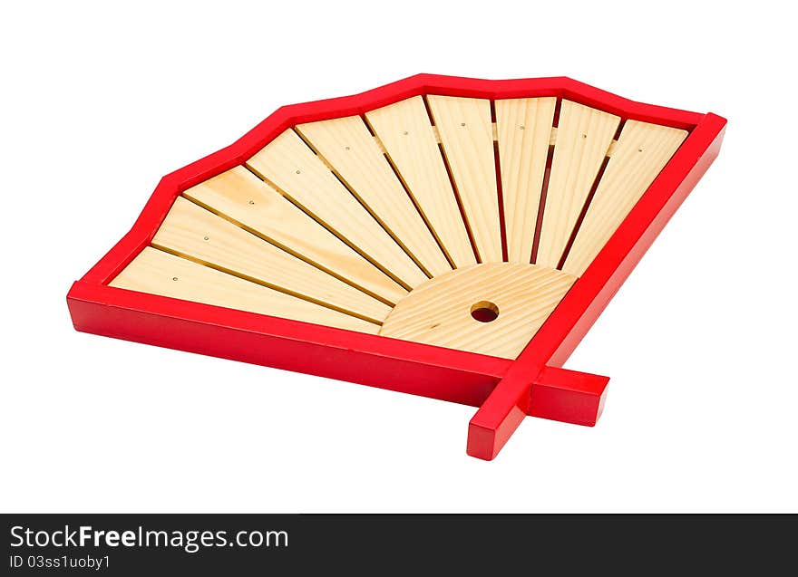 Japanese wooden tray in fan shape for decorates food or others. Japanese wooden tray in fan shape for decorates food or others