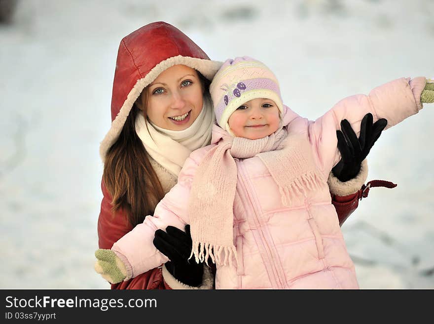 Mother with daughter