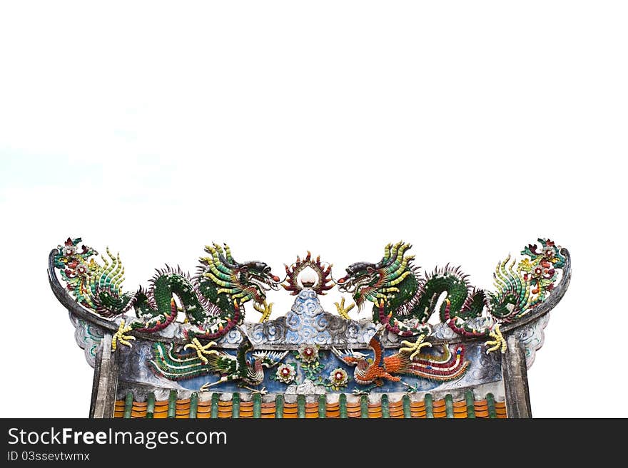 Chinese style dragon statue in Thailand