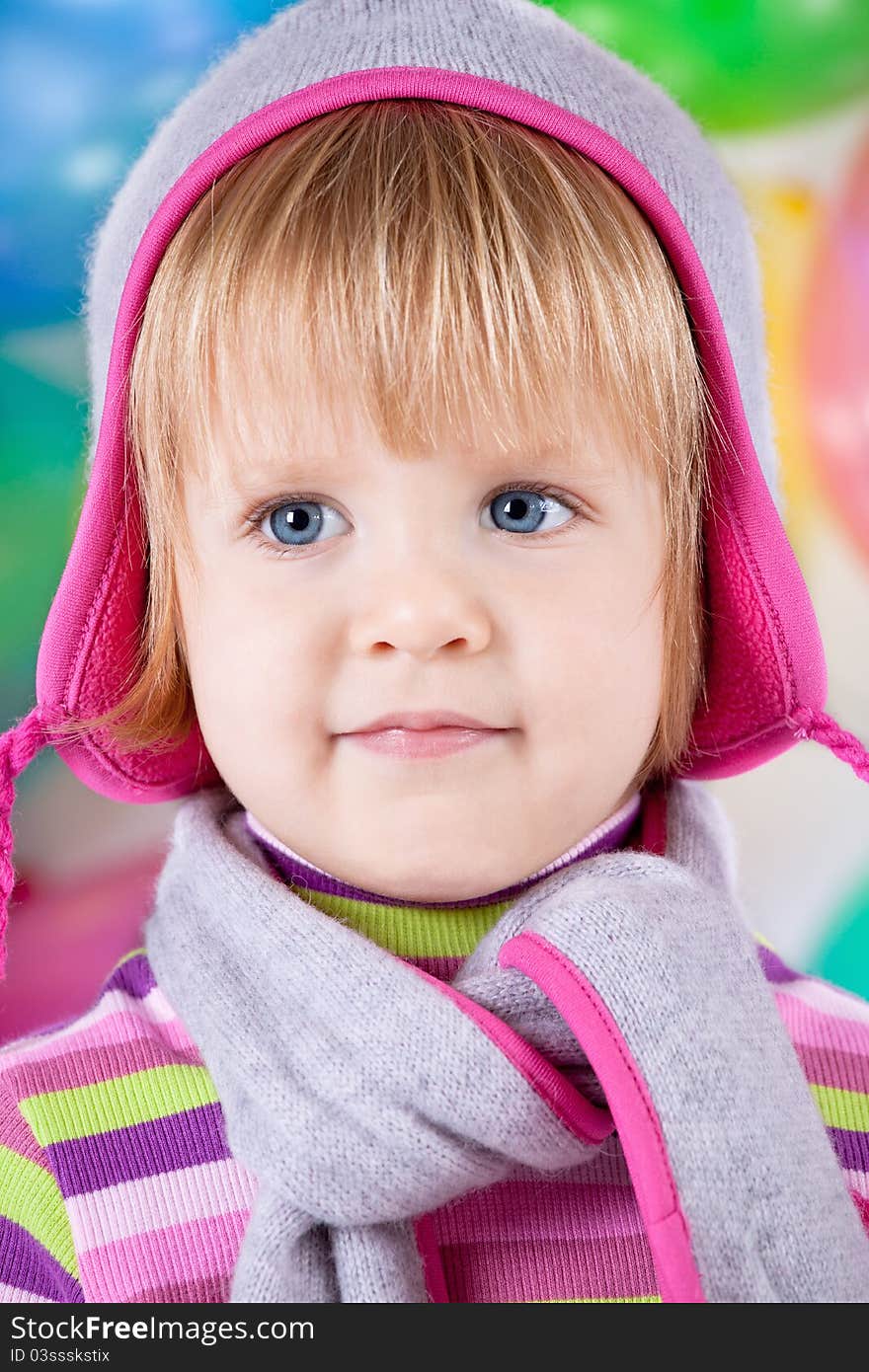 Foto-little girl in hat