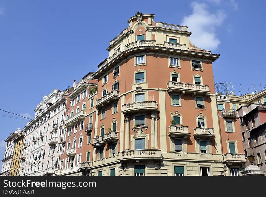 Building in the center of Rome. Building in the center of Rome