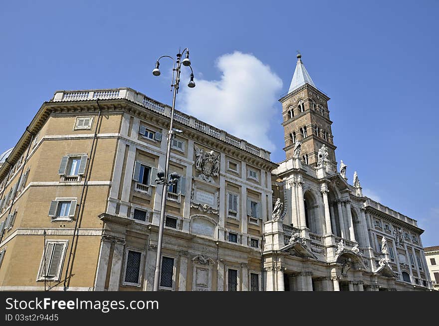 Generic building in historical touristic center of Rome. Generic building in historical touristic center of Rome