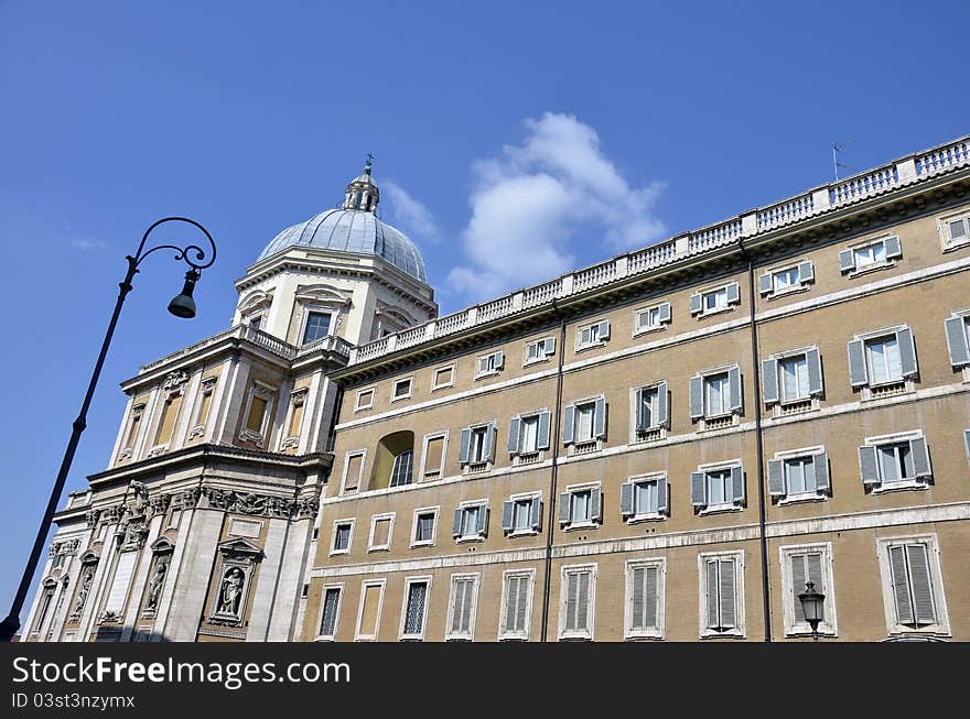 Generic architecture wall in Rome, Italy. Generic architecture wall in Rome, Italy