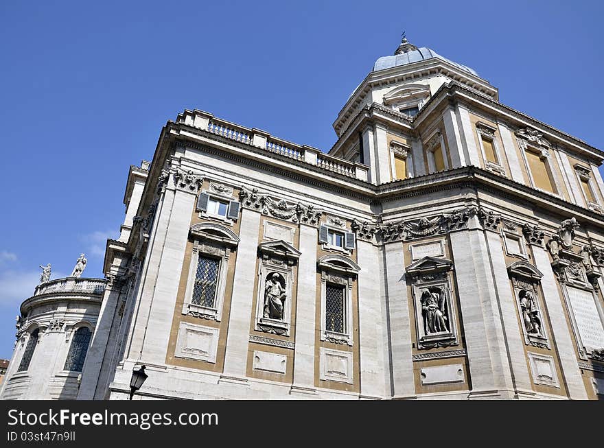 Generic architecture wall in Rome, Italy. Generic architecture wall in Rome, Italy