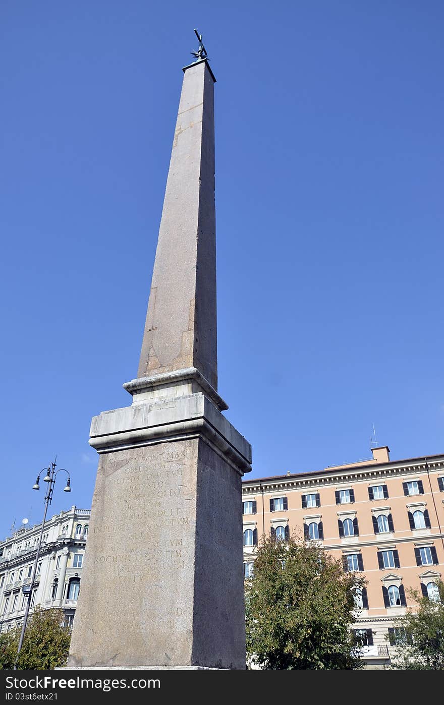 Column architecture at Victor Emanuel monument in historical center of Rome. Column architecture at Victor Emanuel monument in historical center of Rome