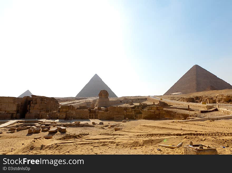 Pyramids of Giza, Great and famous Egyptian pyramids Khufu, Khafre And Menkaure. Pyramids of Giza, Great and famous Egyptian pyramids Khufu, Khafre And Menkaure