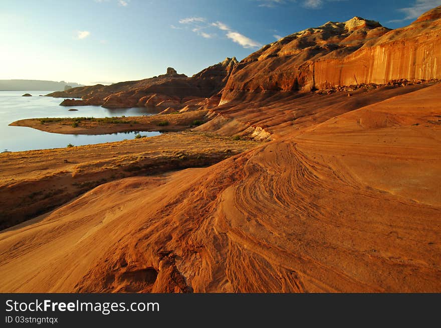 Red Sandstone Formations Lake Powell