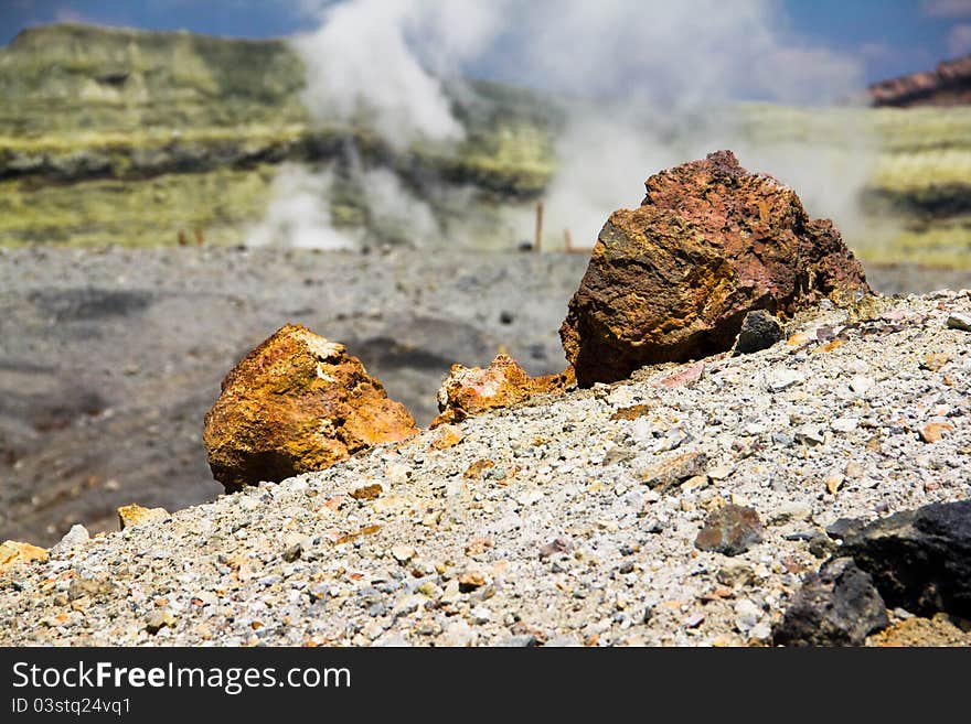 Rock On The Sulphur Volcano