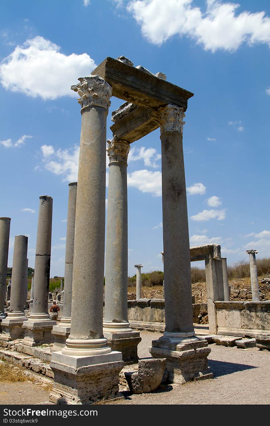 Ancient Roman site in Perge, Turkey