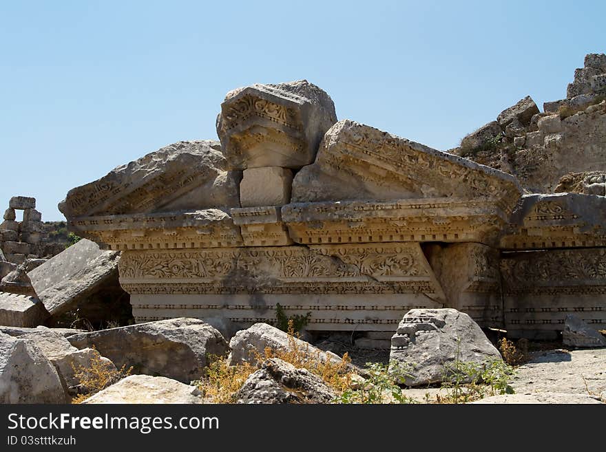 Ancient Roman site in Perge, Turkey