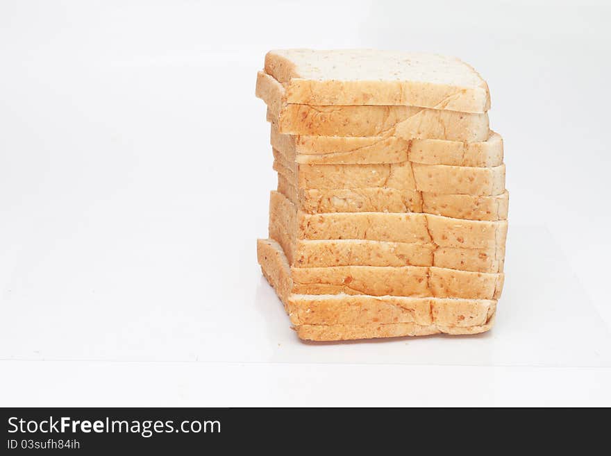 Loaf of bread  on white background. Loaf of bread  on white background