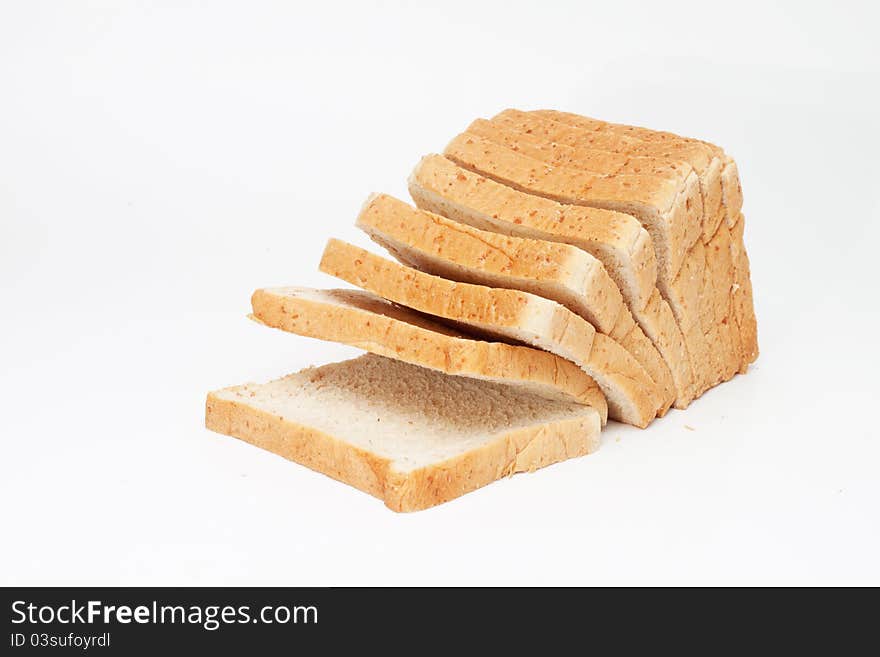 Loaf of bread  on white background. Loaf of bread  on white background