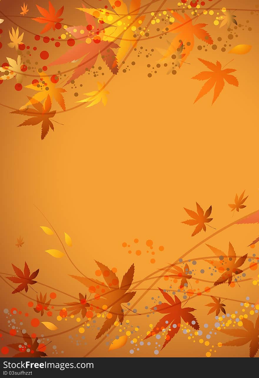 Autumn background with colorful leaves.