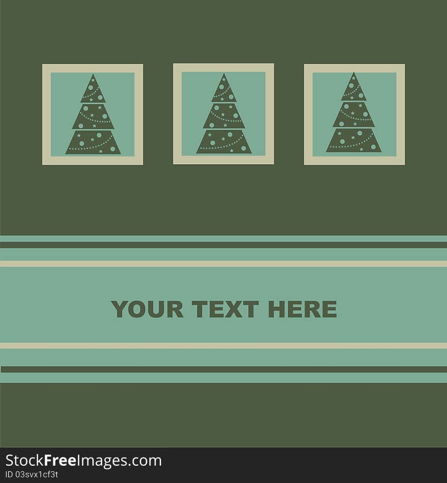 Cute colorful christmas trees cards. Cute colorful christmas trees cards