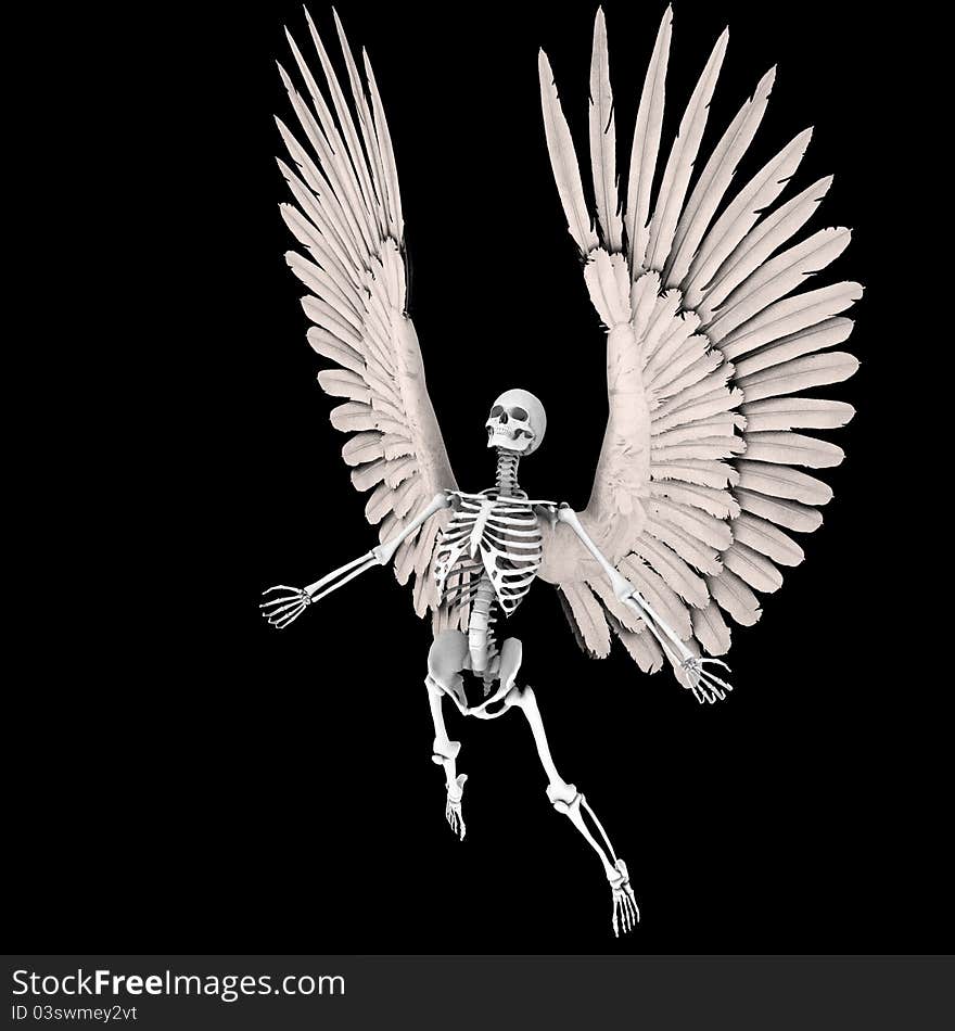 A skeleton in a unique pose for halloween. A skeleton in a unique pose for halloween