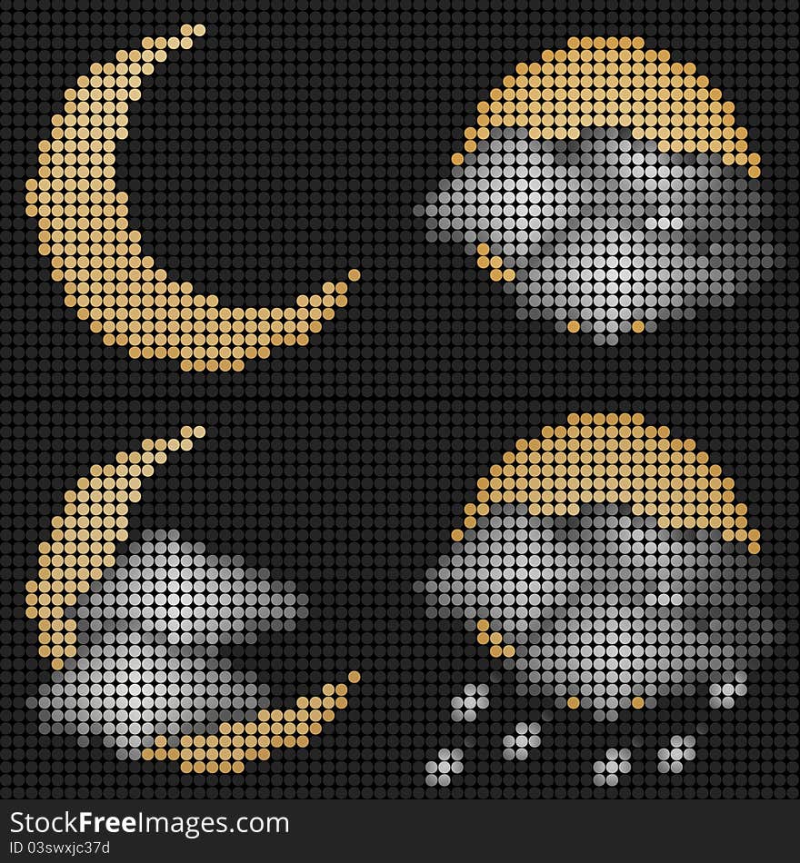 Moon weather LED screen