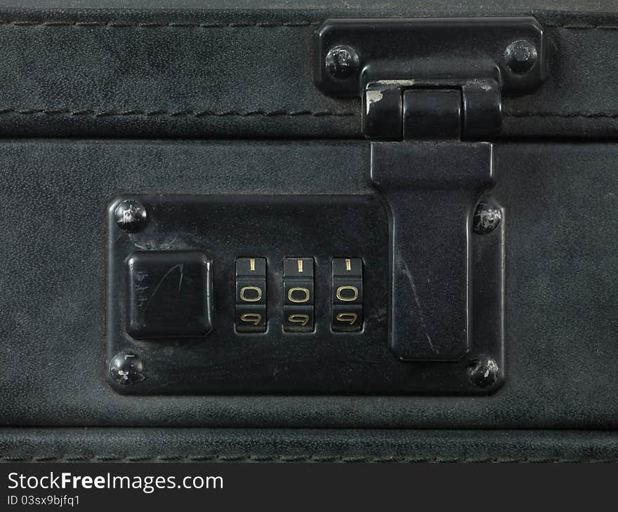 A black old fashioned business brief case