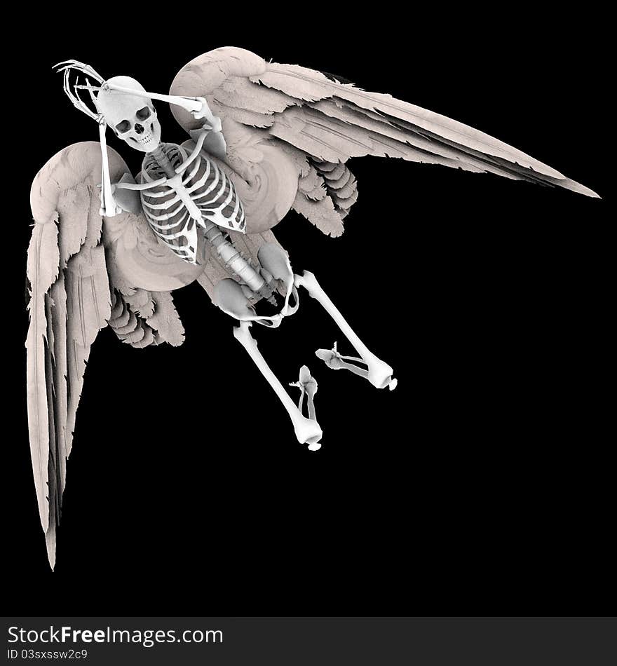 A skeleton in a unique pose for halloween. A skeleton in a unique pose for halloween